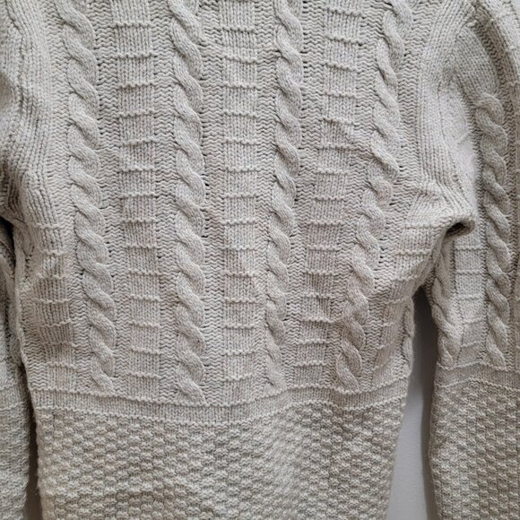 EDC Espirit Melange Oatmeal Chunky Wool Blended Button Cardigan Sweater S Used - Picture 10 of 16